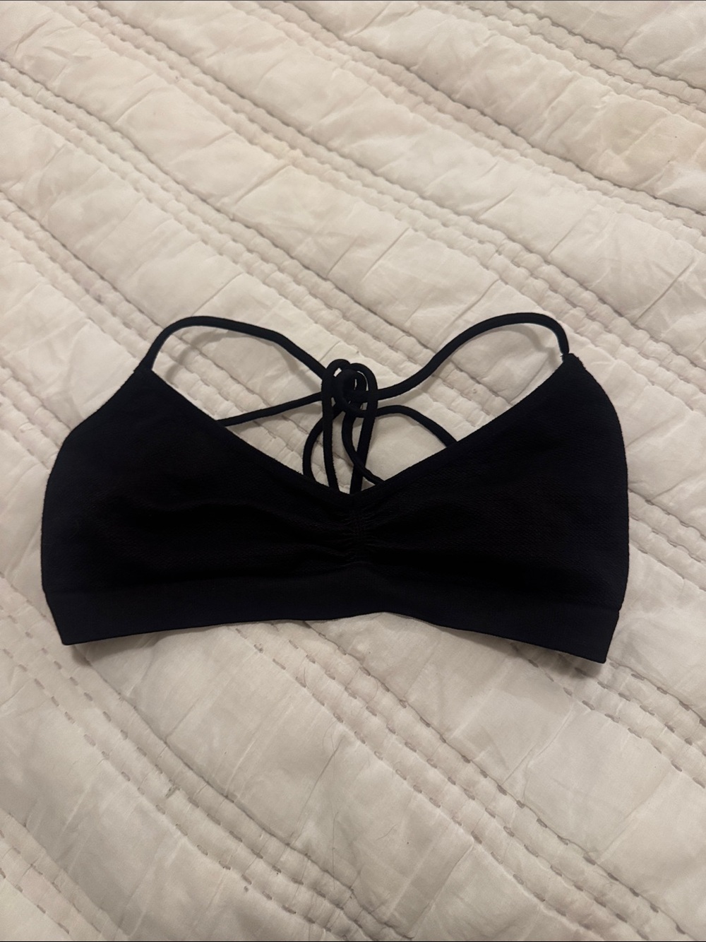 Free People Black Strappy Bralette